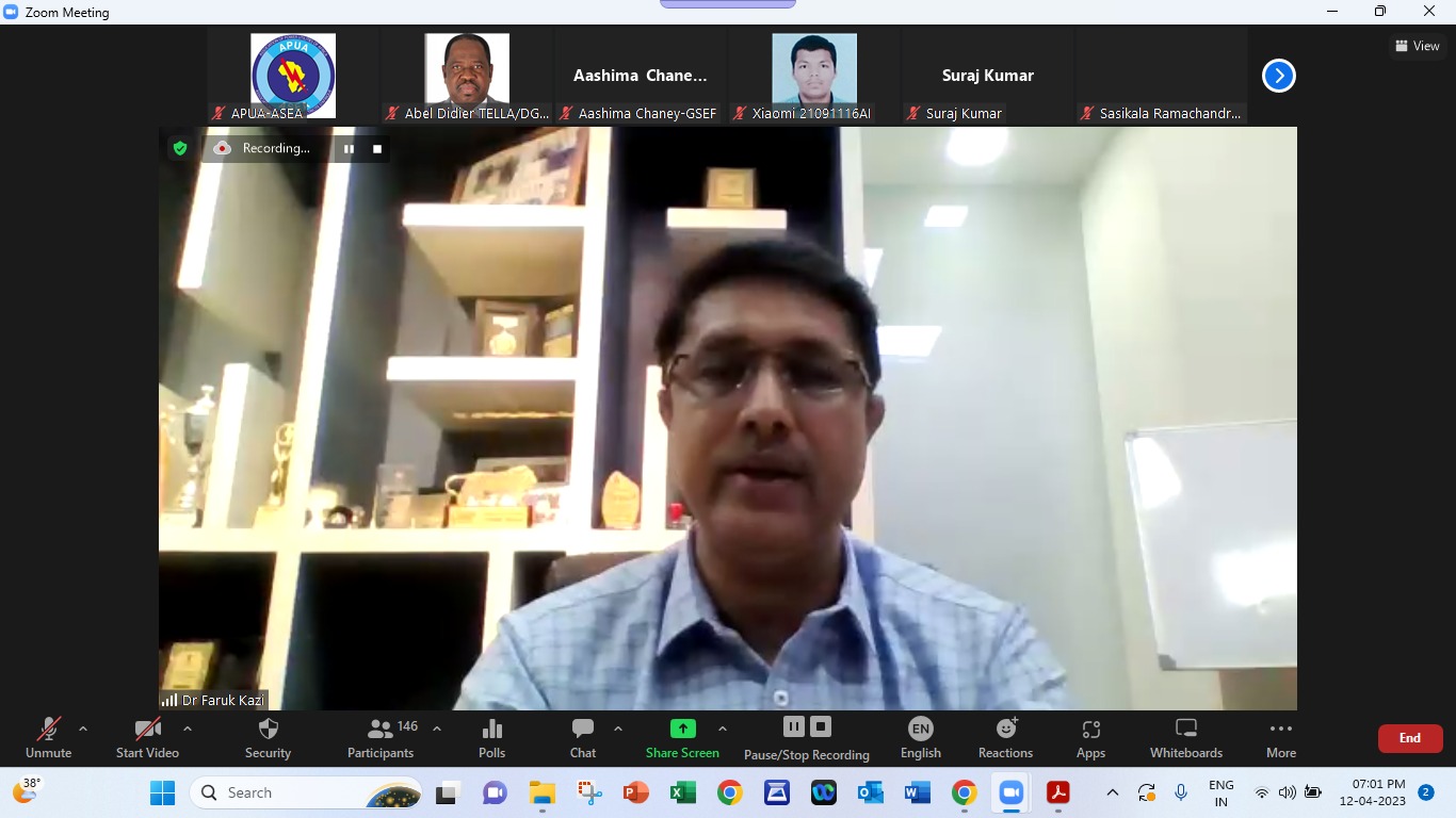 GSEF-APUA International Webinar on 